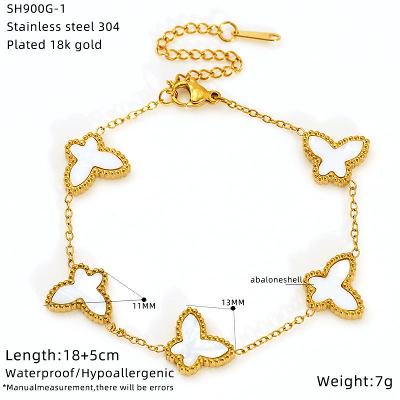 Браслет-бабочка из нержавеющей стали женский золотой ветер простой высококачественный