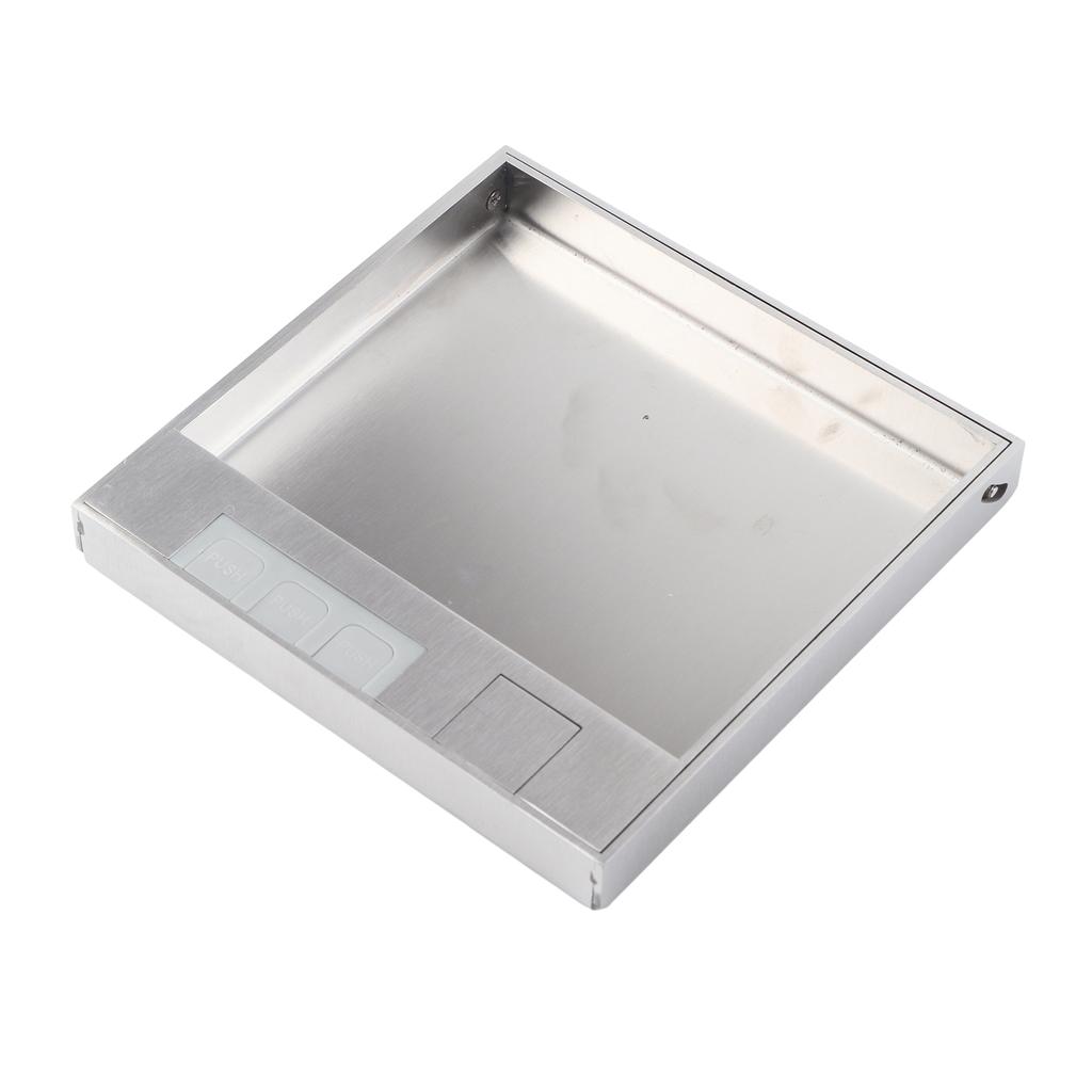 Embedded Socket Box Stainless Steel Dual Outlets Universal Desktop Floor Power Socket AC250V 4000W