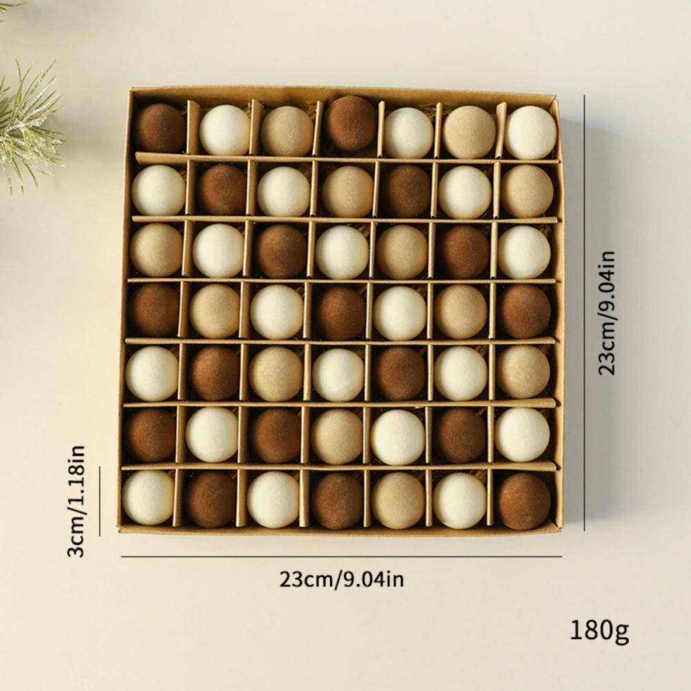 49pcs Velvet Small Ball Christmas Ball Christamas Tree Pendant