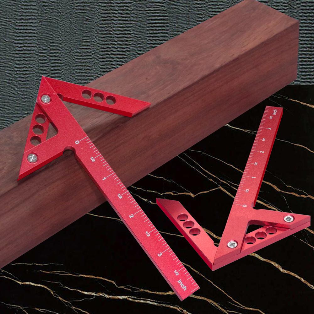 Center Scriber Vertical Line 45 Degrees  Angle Gauge Drawing Circle Gauge Aluminium Alloy Woodworking