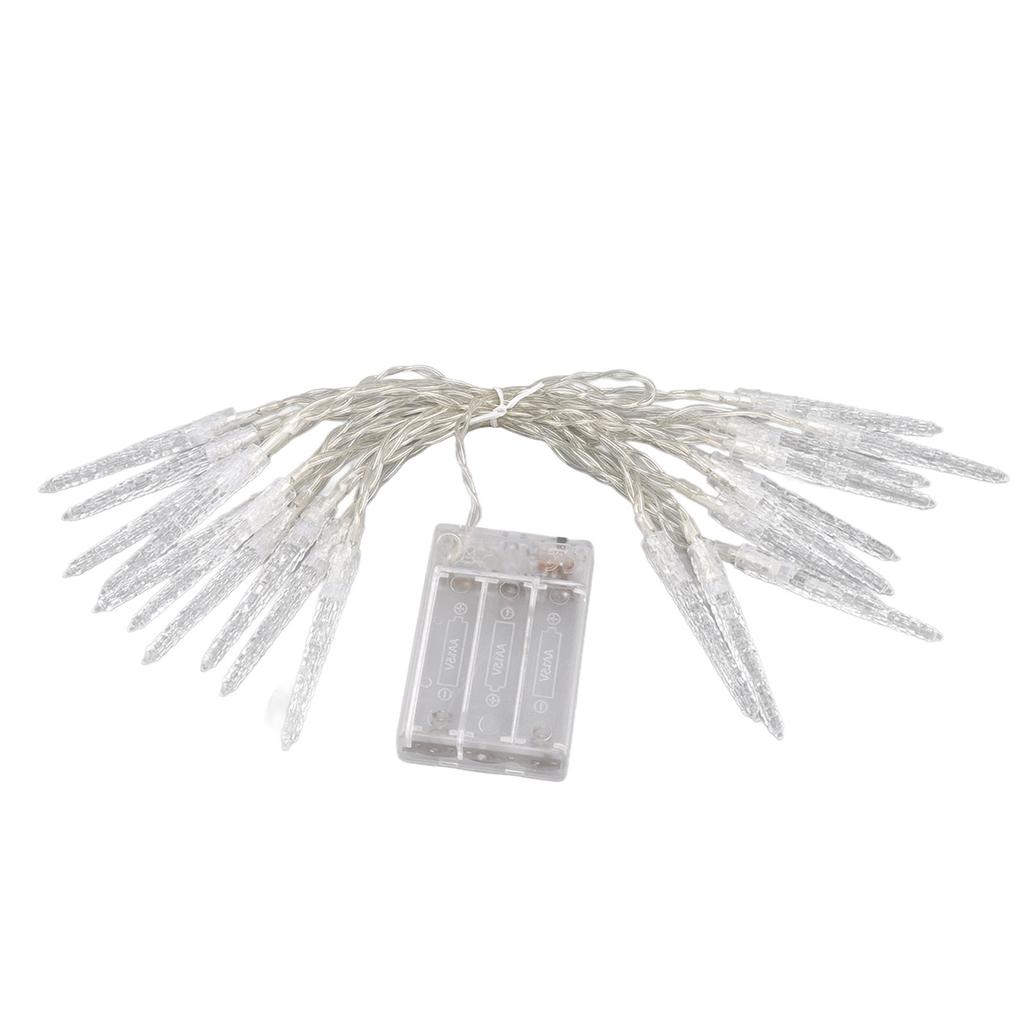 LED Ice Cone String Light 20LEDs Waterproof Icicle Fairy String Light for Holiday Christmas Indoor