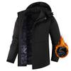 Men's Plus Size Waterproof Windproof Fleece-Lined Winter Mountaineering Jacket