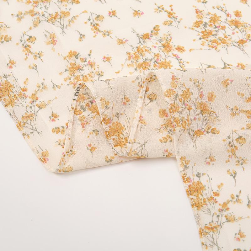 180*70cm Unique Women's Floral Scarves Lightweight Sheer Silky Feeling shawl Chiffon Flowers Printed Scarf