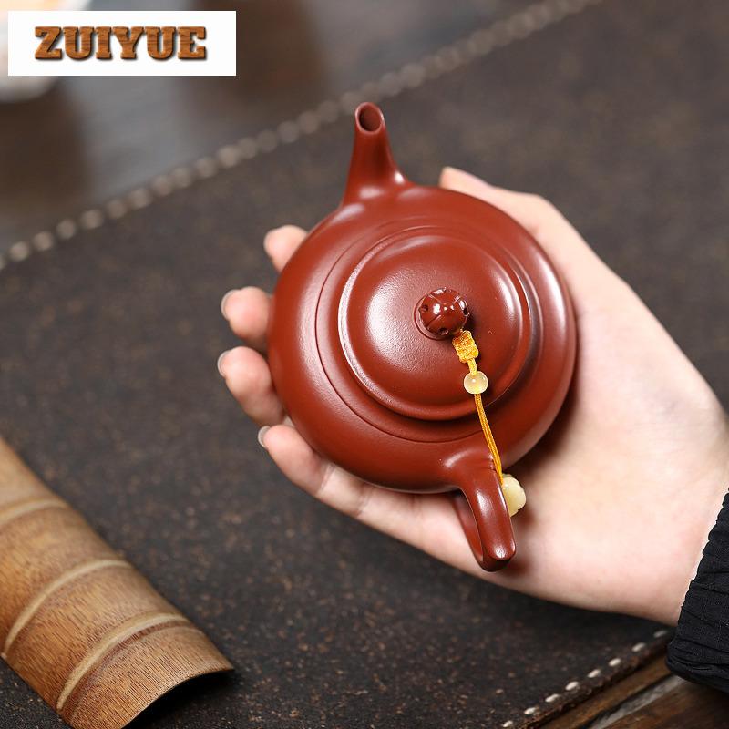 150ml Vintage Yixing Purple Clay Teapots Handmade Laughing Sakura Pot Raw Ore Dahongpao Mud Tea Soaking Kettle Zisha Teaset Gift