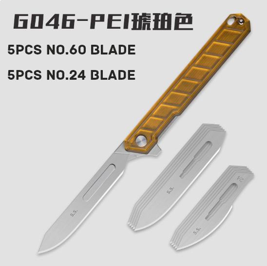 NEW The PEI/G10 Handle Folding Knife Suitable For A Variety Of Scalpel Blades Mini Portable EDC Utility Knife With NO60 Blades