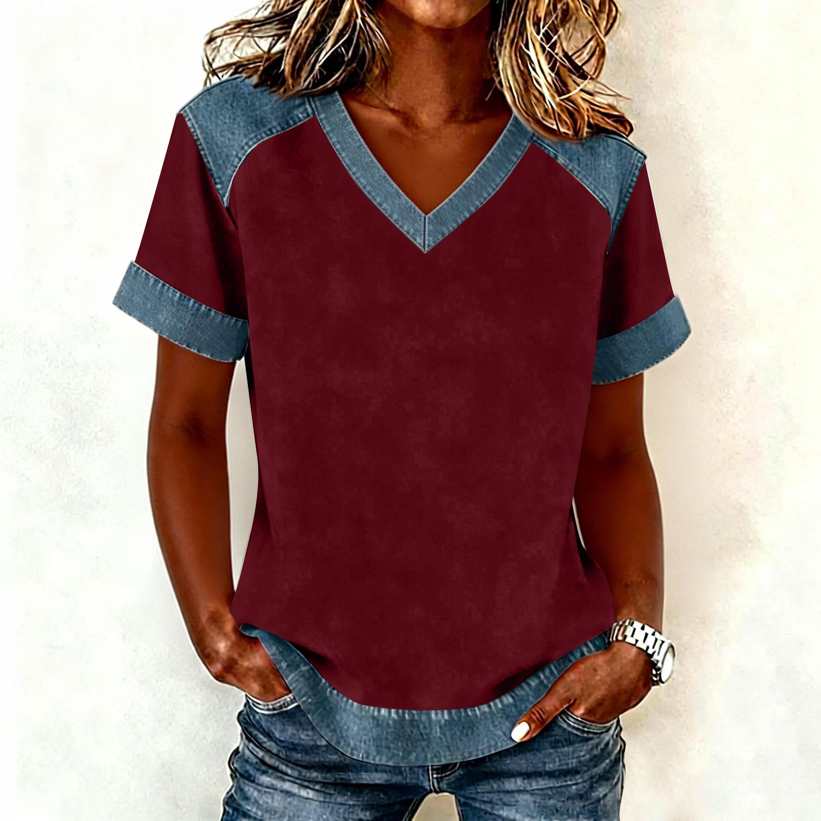 

Women s Blouse Fashionable and Casual T-shirt Top XL хакі