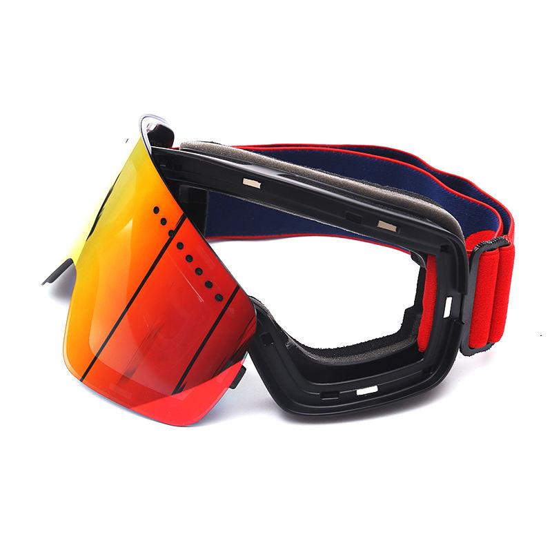 Mirror Anti-fog Custom Magnetic UV 400 Fashion Ski Goggles Double Layer Ski Glasses