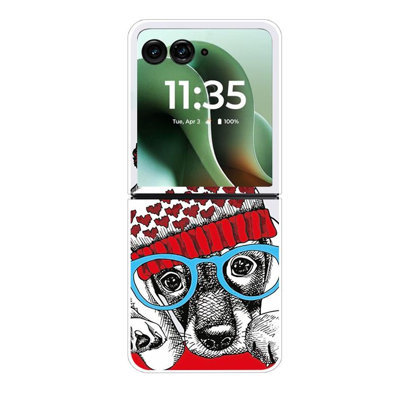 Modne Przezroczyste Etui Na Telefon Dla Motorola Razr 40 50Ultra Razr 60 Ultra Ochronne Etui Dla Razr40 Razr50 Przezroczysta Twarda Powłoka PC