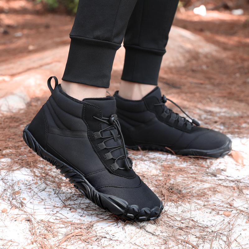 2024 Winter Fleece-Lined Waterproof High-Top Snow Boots - Warm, Breathable Casual Cotton Shoes for Couples