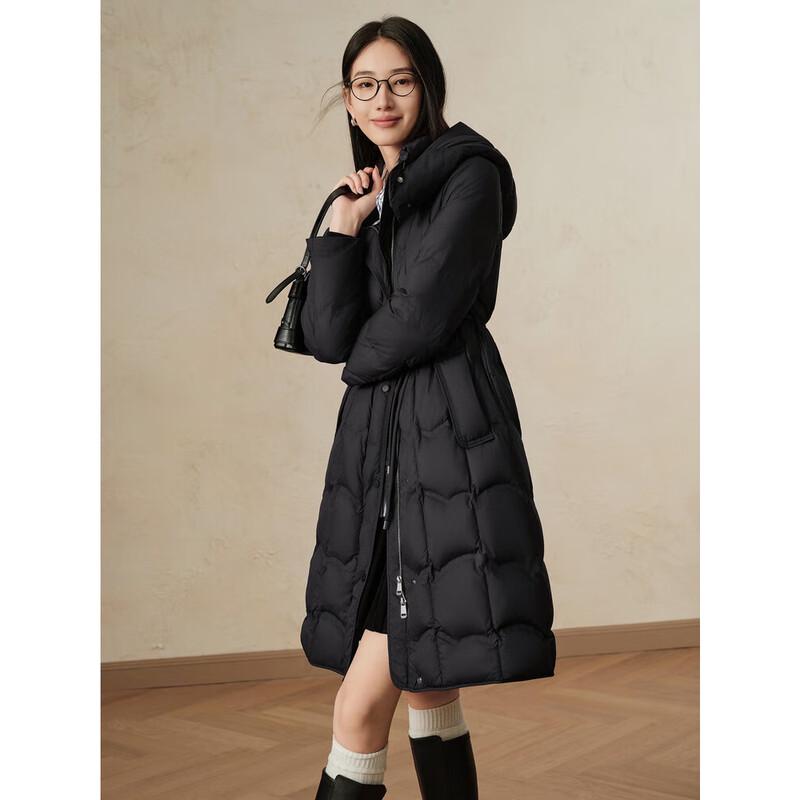 Juzhi Annakou Icefield Series Women's Hooded Mid-length Goose Down Puffer Jacket