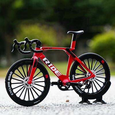 1:8 Scale Mini Bicycle Model Simulation Racing Metal Mountain Bike Toy Ornament Miniature Road BMX Bike Model Collection