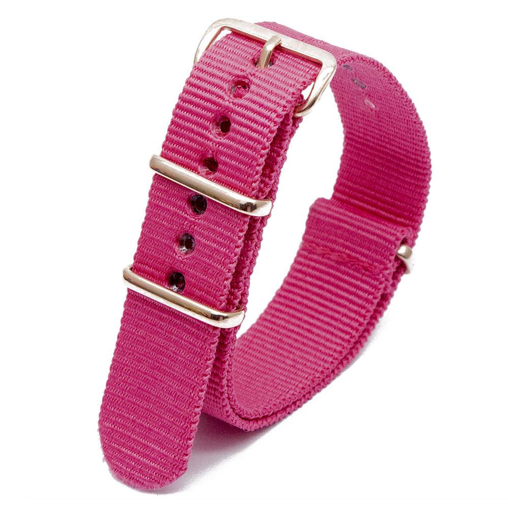 Rose Gold Buckle Nylon Watch Strap - Canvas Replacement for DW Watches
