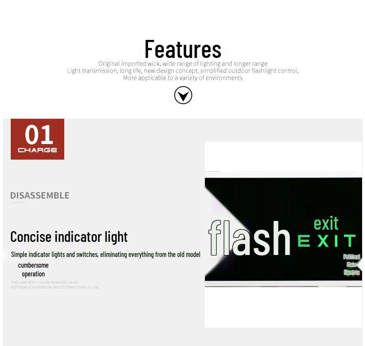 LED Exit Sign: Emergency & Fire Safety Indicator Light