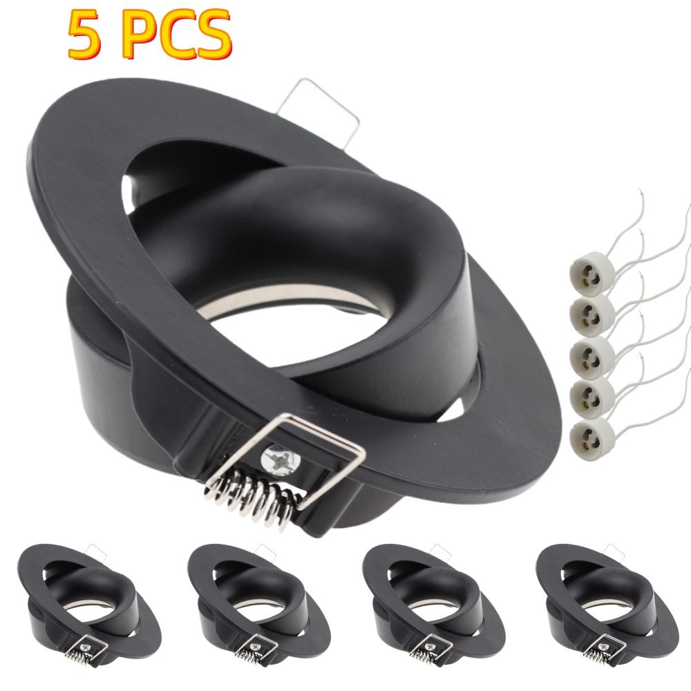 

5 шт. светодиодный светильник, круглый, квадратный, встраиваемый, потолочный, точечный светильник, рамка с держателем GU10, точечный светильник, приспособление для балкона