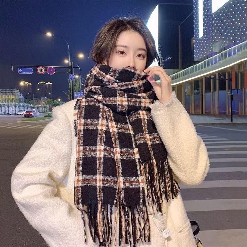 Women's European and American Style Long Fringe Mohair Scarf - Warm Autumn/Winter Shawl & Neck Warmer