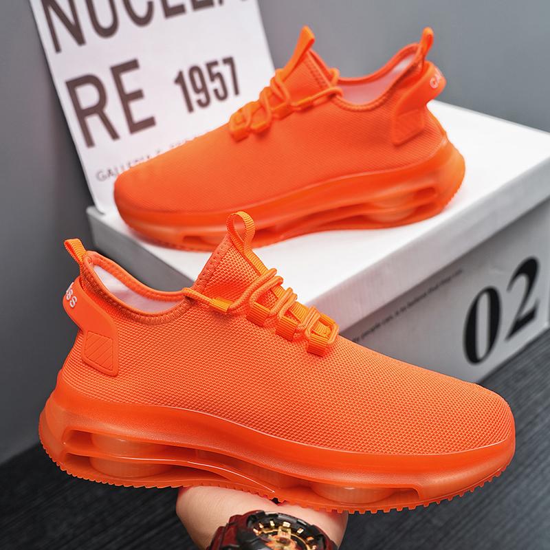 Fashion Summer Fashion Lightweight Fly Woven Shoes with Thick Sole for Increased Comfort and Wear Resistance Lace Up Sports Shoes Size45