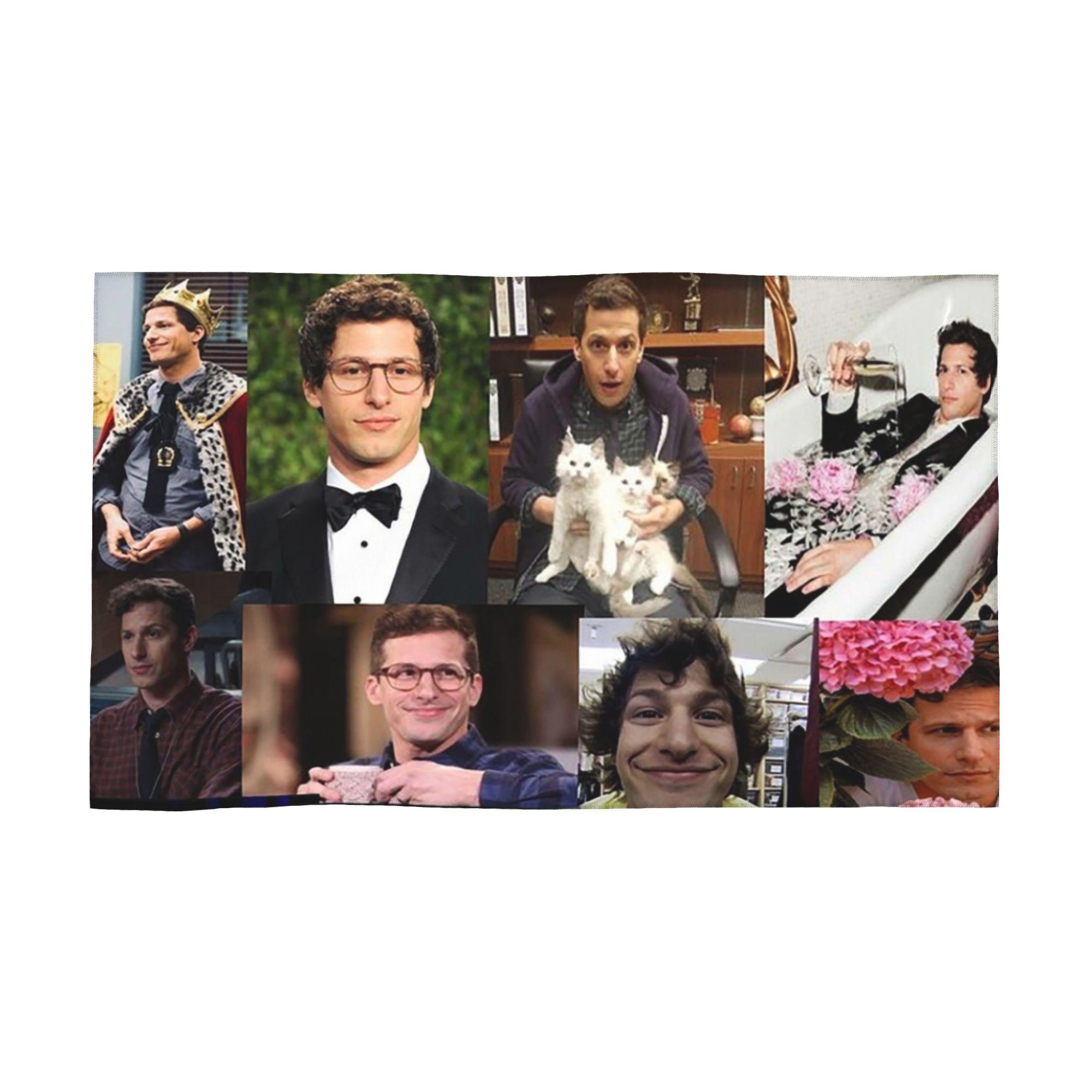 Andy Samberg (jake peralta) pic collage Soft Face Towel Quick Dry Pool Bath Cotton Towels Absorbent Quick W40*H60(CM)