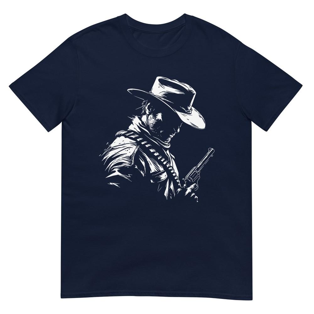 Retro Cowboy Old Western West Gun Revolver Countryunisex Tshirt S