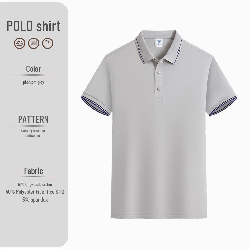 Custom Plus Size Cotton Polo Shirt with Logo Printing - Short Sleeve Lapel Design for Workwear