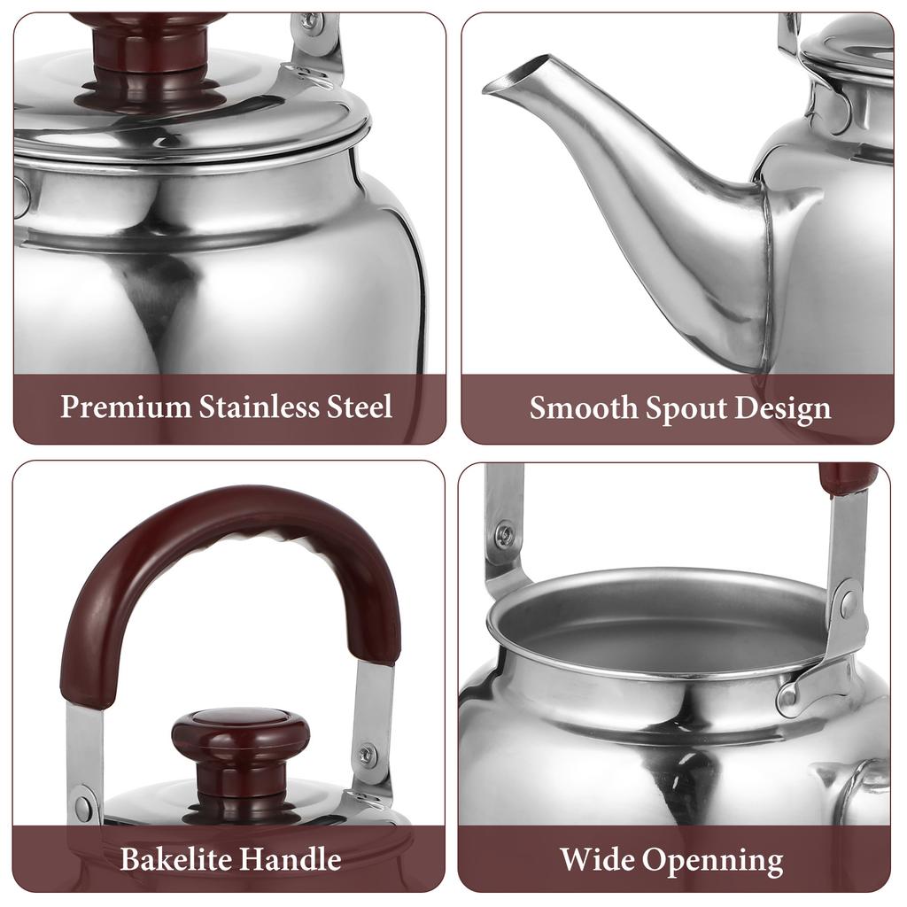 500Ml Stainless Steel Whistling Teakettle Fast Boiling Household Water Kettle Heat Resistant for Gas Induction Cooker Retro