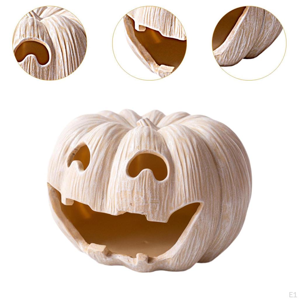 Pumpkin Tealight Candle Holder Halloween Decoration Desk Party Favor Dining Table Resin Candlestick
