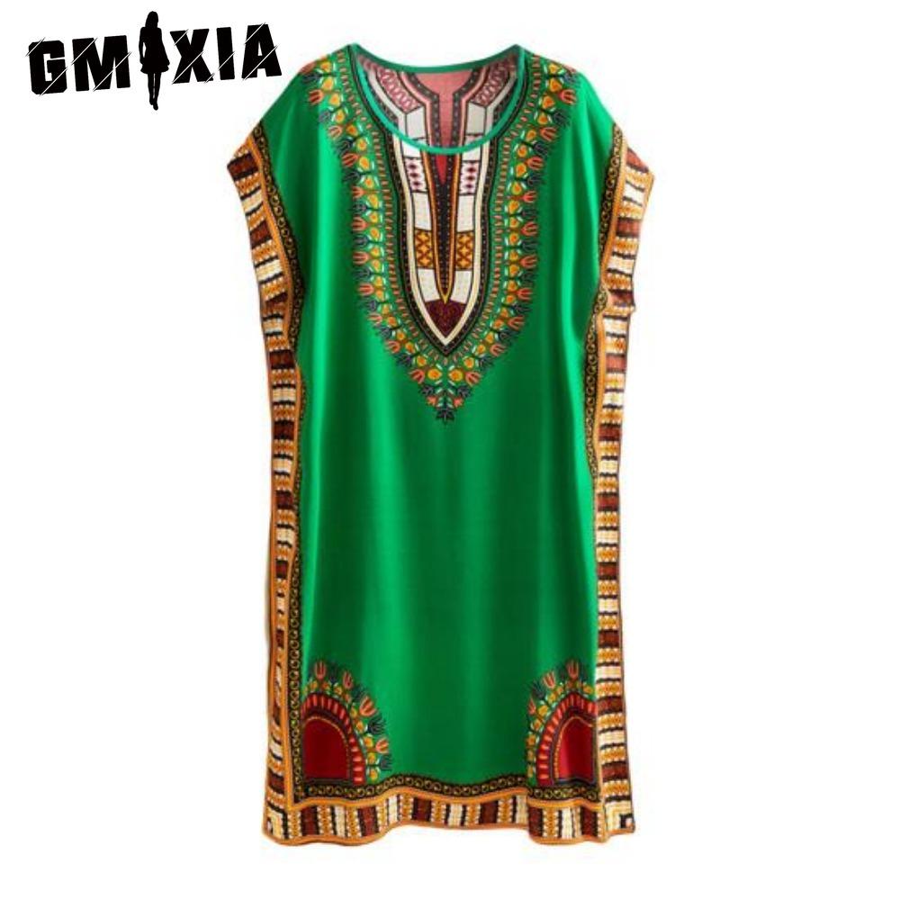 

GMXIA Летнее платье Геометрический принт Пуловер Один размер Шикарное женское платье миди для дома one size зелёный