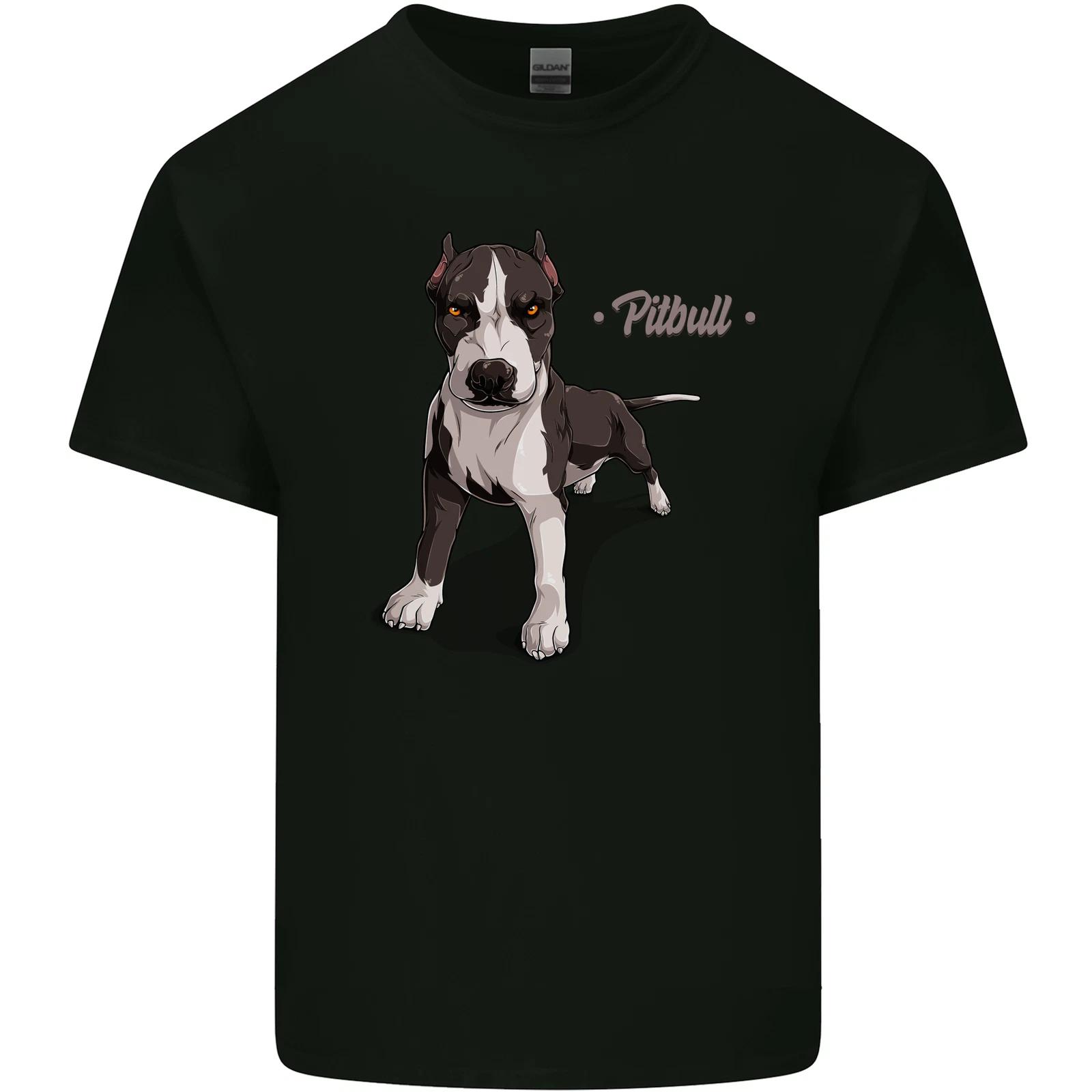 A Pitbull Dog Illustration Kids T-Shirt Childrens 4XL