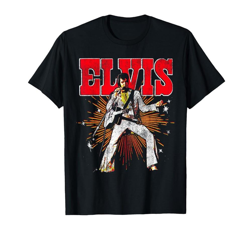 T-shirt Ufficiale Retro a Maniche Corte Elvis Presley