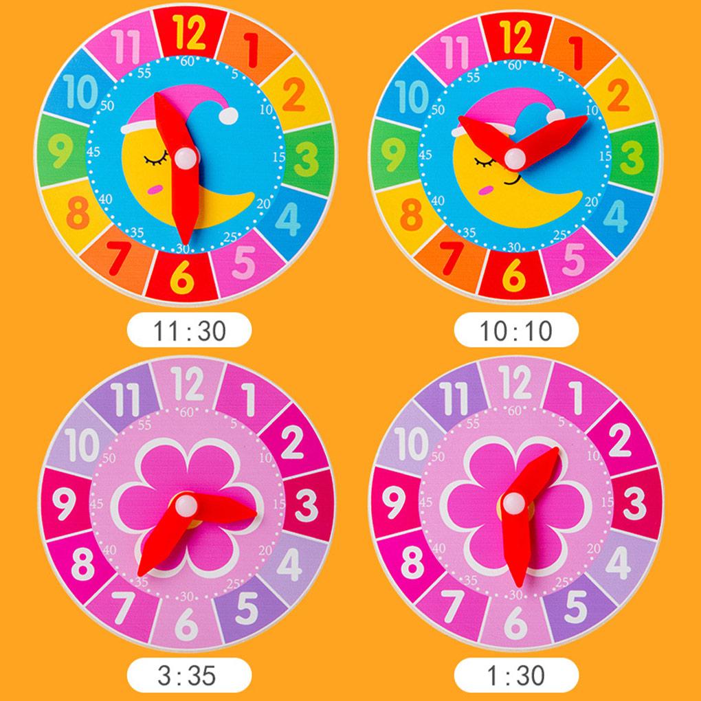 Toddlers Alarms Clock Toy Hour Second Cognition Clocks Toys Preschool Educational Teaching Aids for School Kindergarten