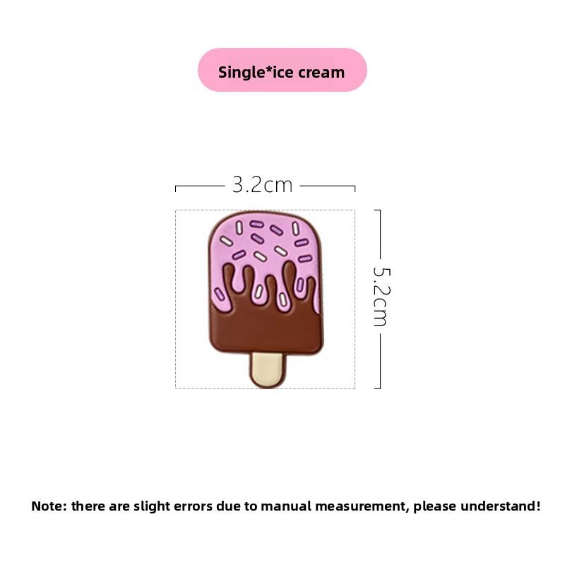 Soft Rubber Cake, Fridge Magnet, Magnetic Sticker, Doughnut, Creative Cartoon Magnetic Sticker, Ice Cream