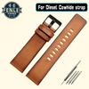 Per Diesel DZ7406 DZ7408 DZ4476 DZ4343 DZ4318 Braccialetto Retro in Pelle di Mucca Cinturino per Orologio da Uomo Cinturino Marrone 22mm 24mm 26mm Cinturino da Polso