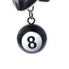 Hiphop Dice Billiards Keychain Y2K Black Dice No. 8 Starburst Pendant Bag Charms Hangings Punk Cool Ornament Accessories