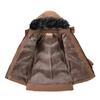 Winterjacke aus Baumwolle für Jungen, mittellang, koreanische Version der dicken, samtigen Baumwolljacke mit großem Pelzkragen für Kinder
