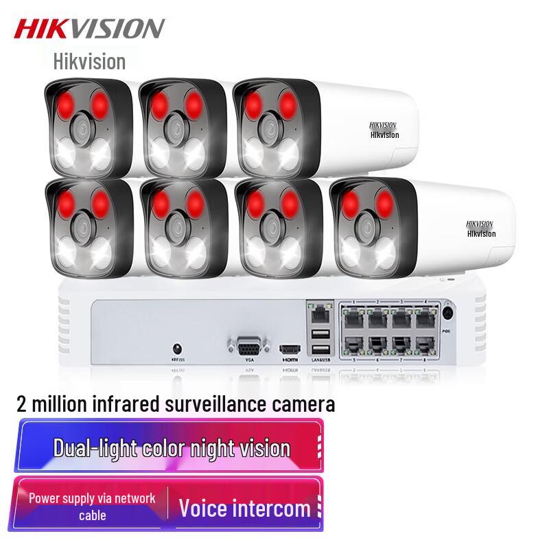 

Hikvision 2MP Full-Color PoE Surveillance Camera Kit CN plug (adapter included)