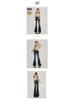 American Retro Low-Waist Double-Button Bell Bottom Jeans - Slimming Elastic Denim Pants for Women