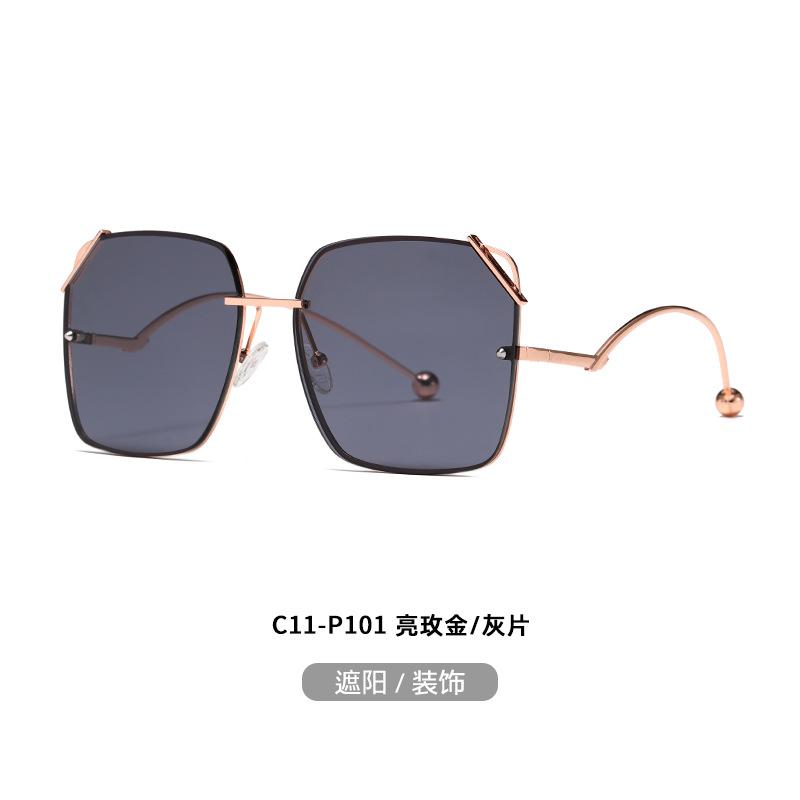 New style women's sunglasses with UV protection JS8566Trendy street-style metal nylon sunglasses for driving