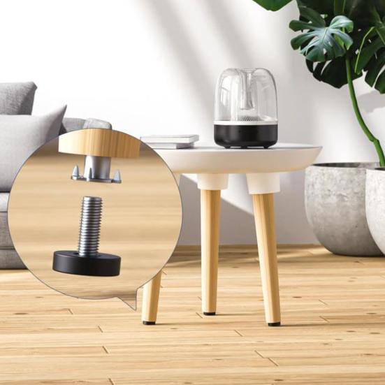 12Pcs Universal Furniture Leveling Feet with T-Nuts Strong Load-bearing Thread Adjustable Levelers Cabinet Chair Table Feet