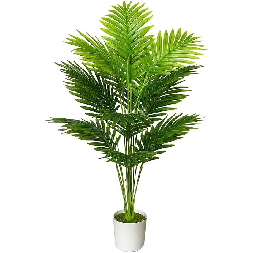Artificial Plant in Pots Fake Plants Indoor Outdoor, Faux Potted Tree Tropical Palm Floor Plants for Home Office Living Room Bedroom Decor
