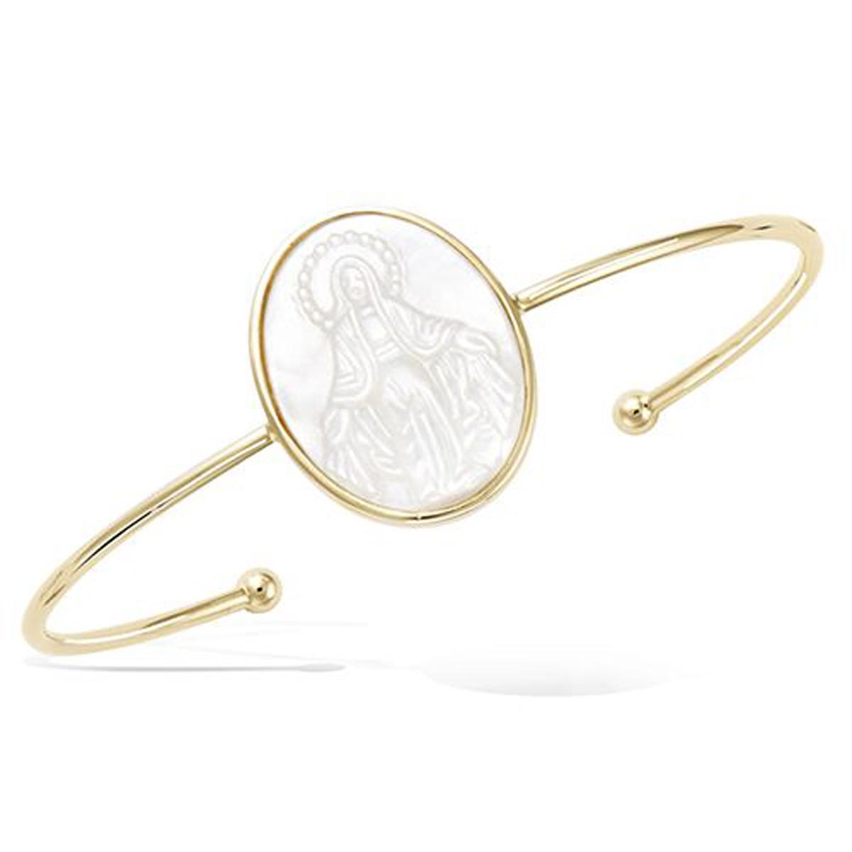 

Les Trésors De Lily [R3842] - Позолоченный браслет Дева Мария , белое жемчужное золото - 58 мм, 20x15 мм