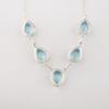 Sky Blue Topaz Gemstone Silver Necklace 925 Sterling Silver Handcrafted Pendant For Birthday RN-1-7