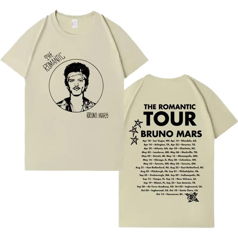 

2026 Rapper Bruno Mars Trendy Graphics Tshirts Mens Women Casual High Quality Crewneck Comfort Y2K Short Sleeve Aesthetic Tops 4XL