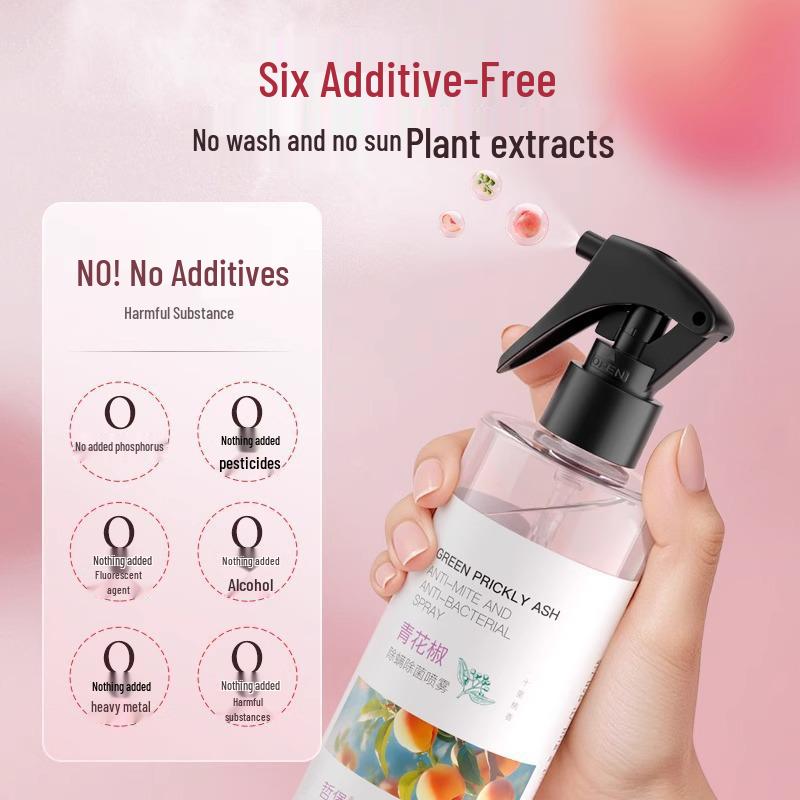 

Спрей Zhebao Экологичный против клещей для мамы и малыша - Не требующий стирки спрей для удаления клещей с постельных принадлежностей с сычуаньским перцем Osmanthus Fragrance 300ml