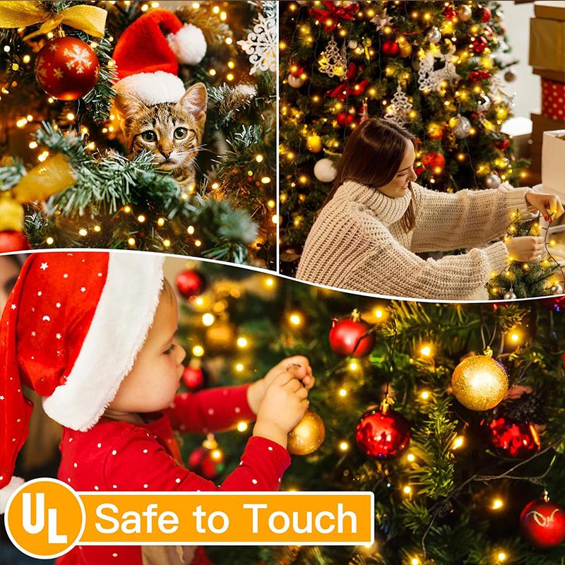Christmas Tree String Lights with Green Ring Usb Charge Christmas Lights Waterproof String Light for Outdoor Indoor Xmas Decor