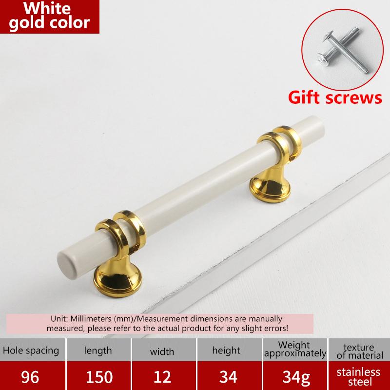 Modern Black Gold Cabinet Handles - Solid Drawer Knobs For Kitchen Furniture With Zinc Alloy Material