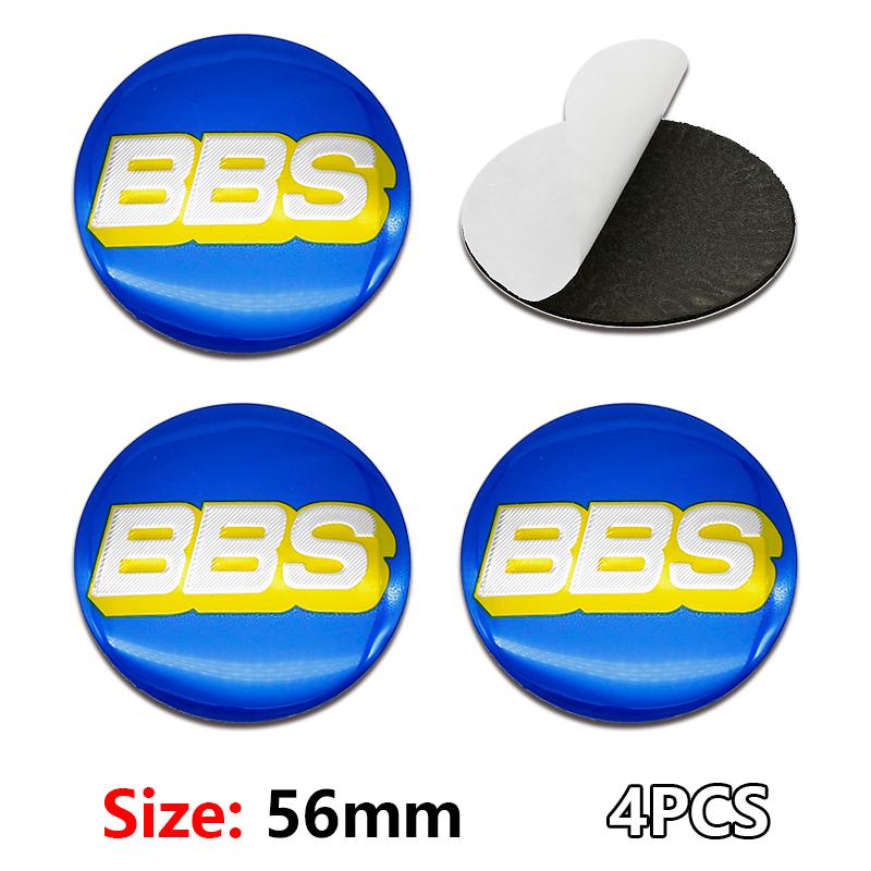 4 Stück 56+60mm Auto Radnabenabdeckung Aufkleber Felgenabdeckung Emblem Abzeichen modifiziertes Fahrzeuglabel Aufkleber Für bbs Reifenmittel Aufkleber