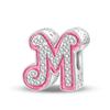 New In Copper Color Zircon Collection Pink 26 Letters Bead Charms Compatible With Pand 3mm Bracelets Do It Yourself Charm Pendant Woman Jewellery