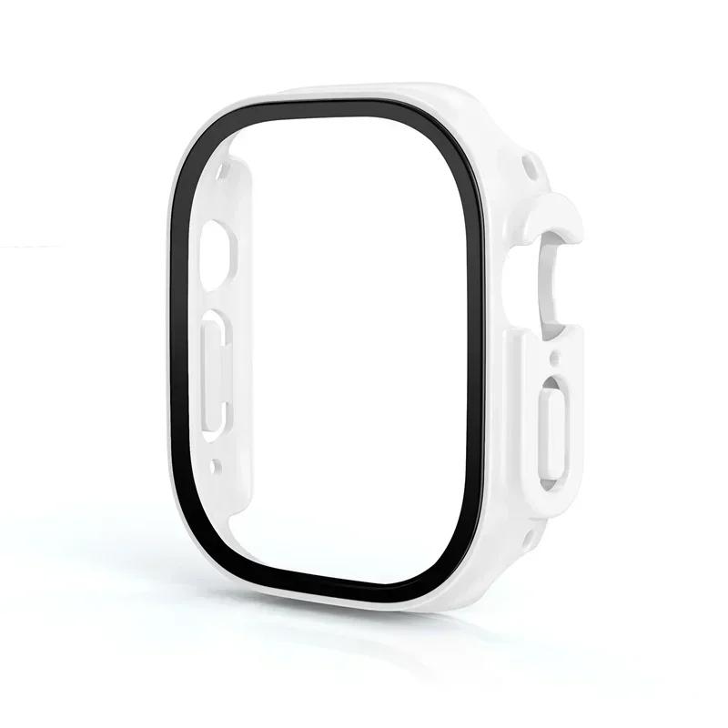 Hard Case For Apple Watch Ultra 3/2 49mm Screen Protector Tempered Glass Bumper Anti-Scratch Cover For iWatch Ultra 3/2/1 49mm