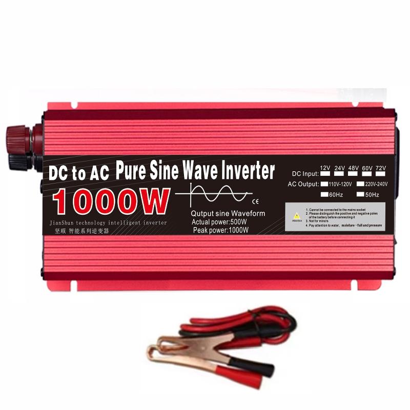 Inverter 12v 220v Pure Sine Wave 1000W 2000W 3000W DC 12v To AC 220V Portable Power Bank Converter Solar Inverter