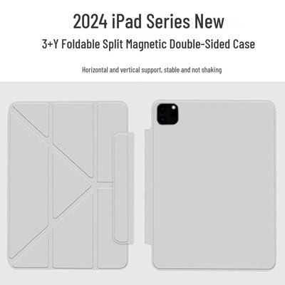 Capa Protetora Magnética de Clipe Dupla Face para iPad Air 6 com Suporte em Y de 12,9 polegadas