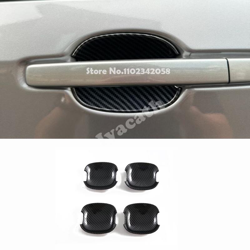 For Nissan ROOX   ABS carbonfiber black Car Outside Door Handle Shell Door Handle Door Bowl Cover Exterior accessories